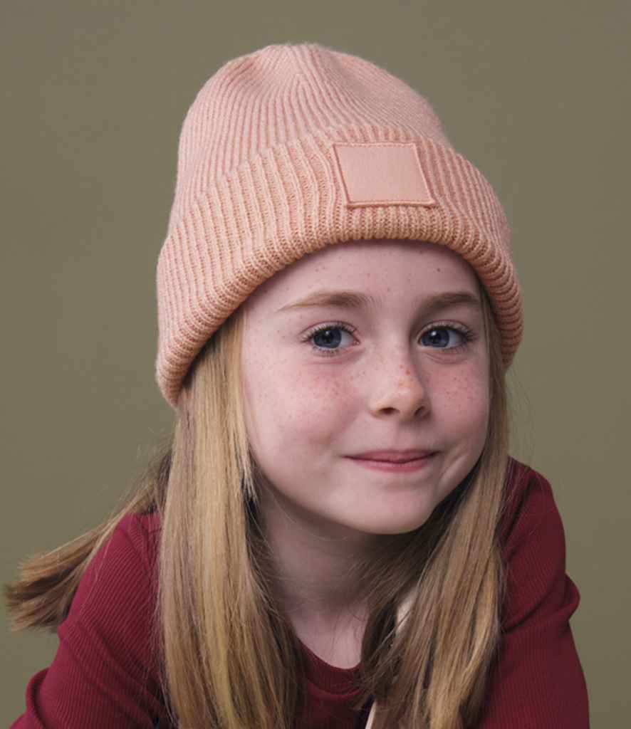 Beechfield Beechfield Kids Deep Cuffed Tonal Patch Beanie