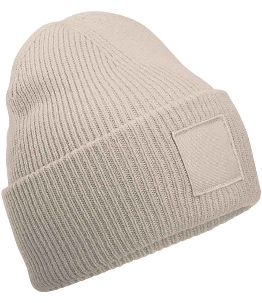 Beechfield Beechfield Deep Cuff Tonal Patch Beanie Natural Stone