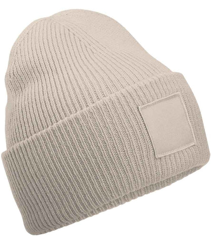 Beechfield Beechfield Deep Cuff Tonal Patch Beanie Natural Stone