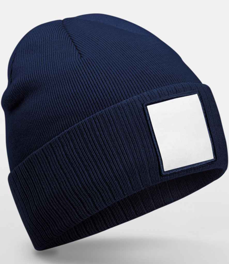 Beechfield Beechfield Appliqué Patch Beanie Oxford Navy/White