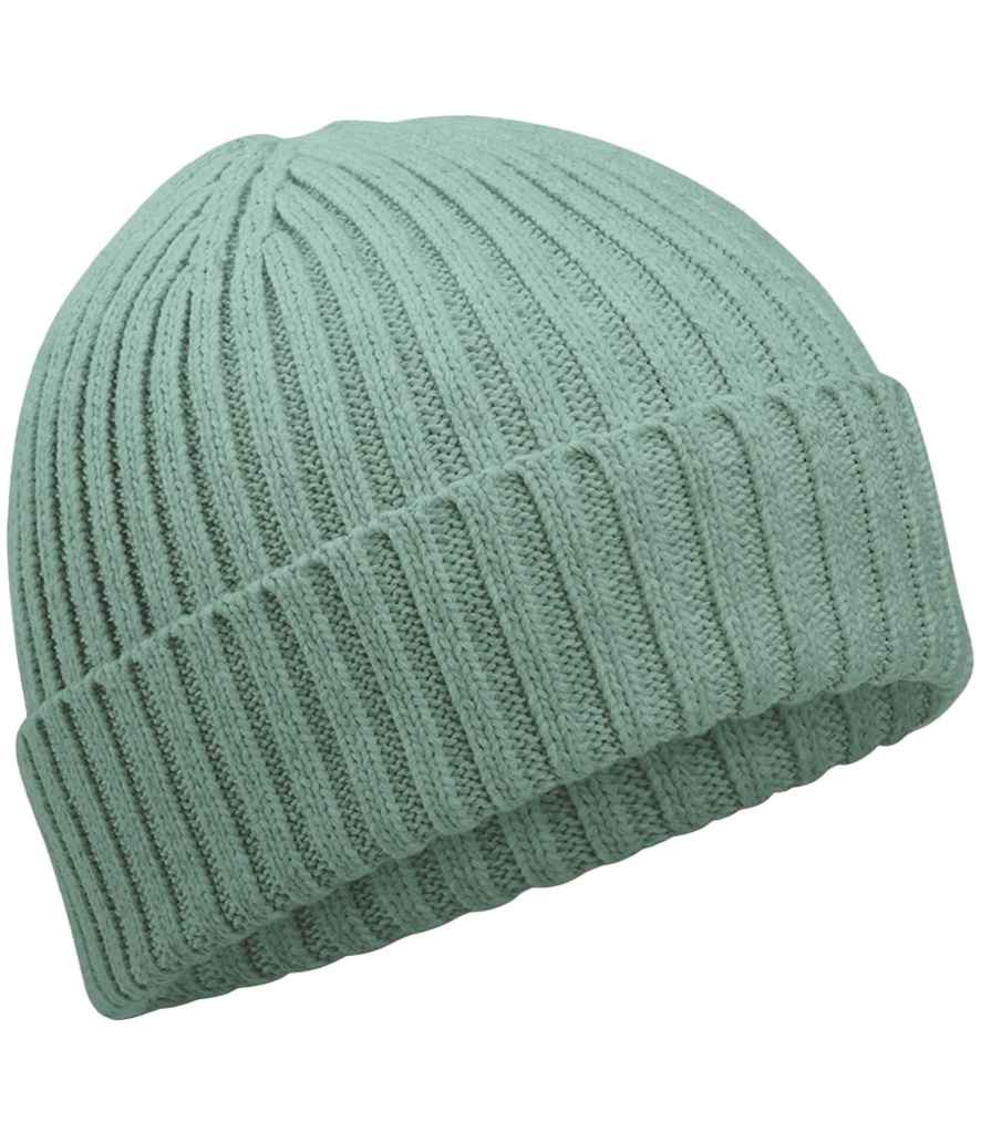 Beechfield Kids Organic Cotton Beanie in Dusty Green
