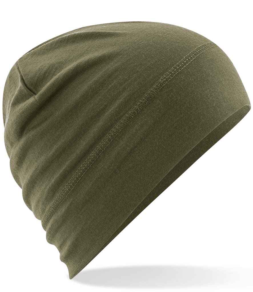 Beechfield Merino Beanie in Military Green