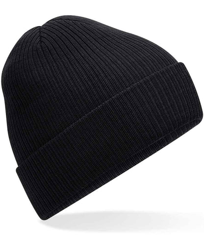 Beechfield Polylana® Ribbed Beanie in Black