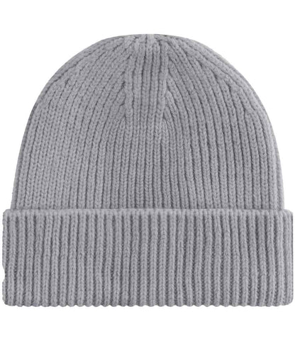 Beechfield Engineered Knit Ribbed Beanie in Light Grey