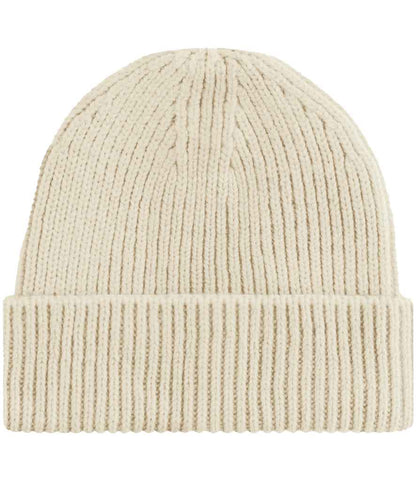 Beechfield Engineered Knit Ribbed Beanie in Oatmeal