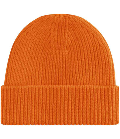 Beechfield Engineered Knit Ribbed Beanie in Orange