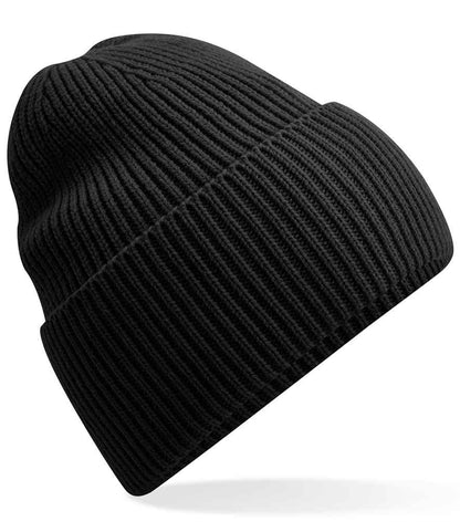 Beechfield Recycled Oversized Cuffed Beanie in Black