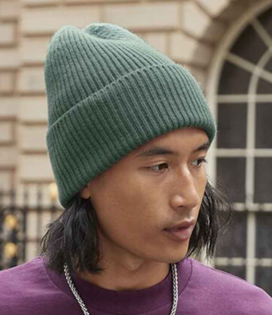 Beechfield Recycled Oversized Cuffed Beanie - model image