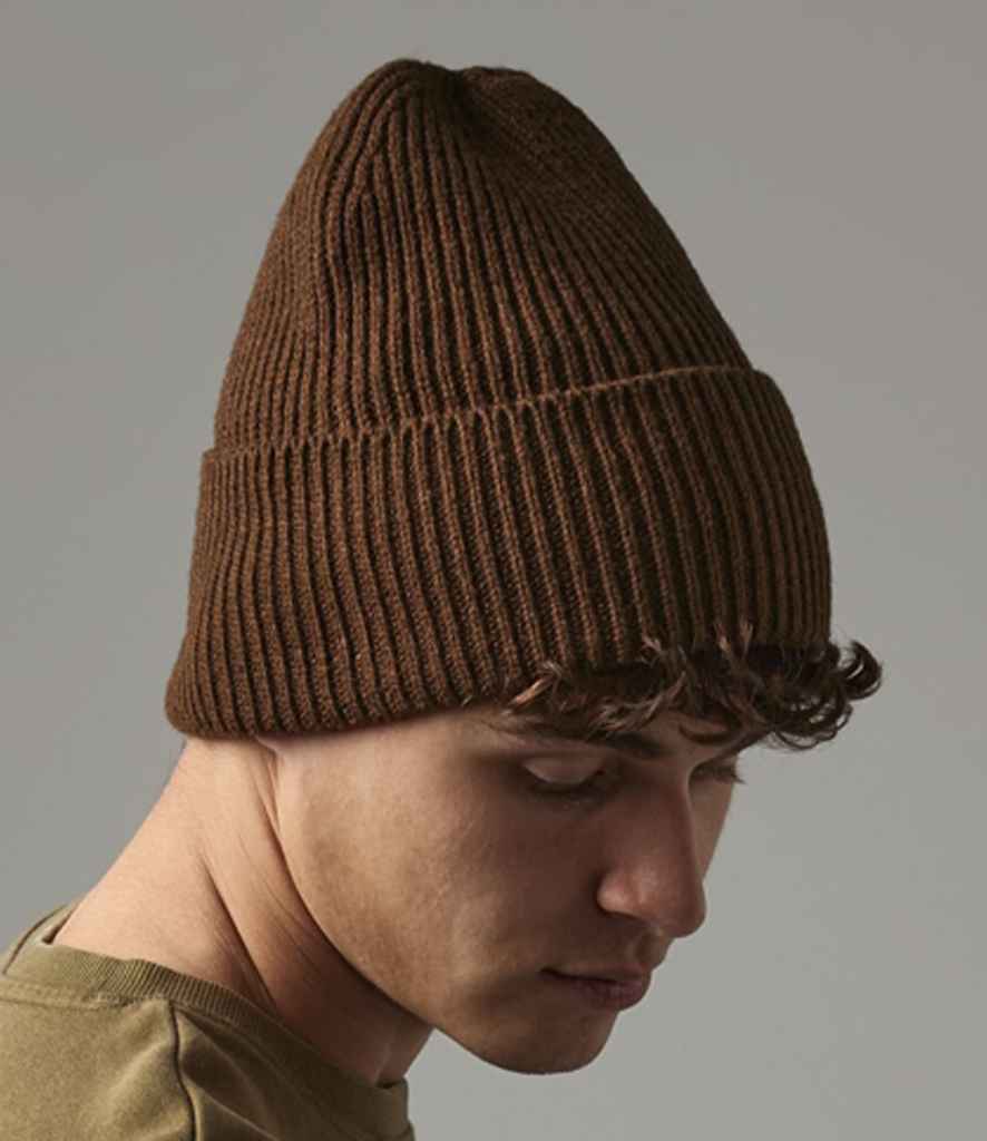 Beechfield Beechfield Recycled Oversized Cuffed Beanie Walnut
