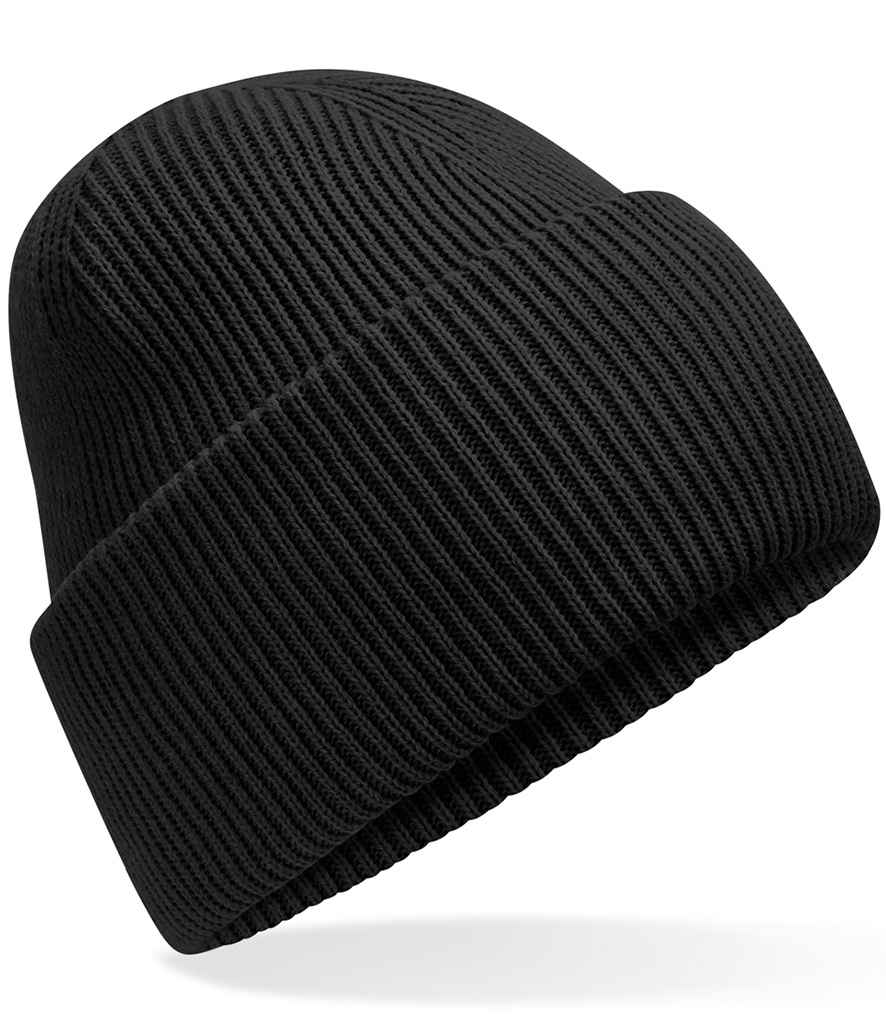 Beechfield Classic Engineered Deep Cuffed Beanie in Black