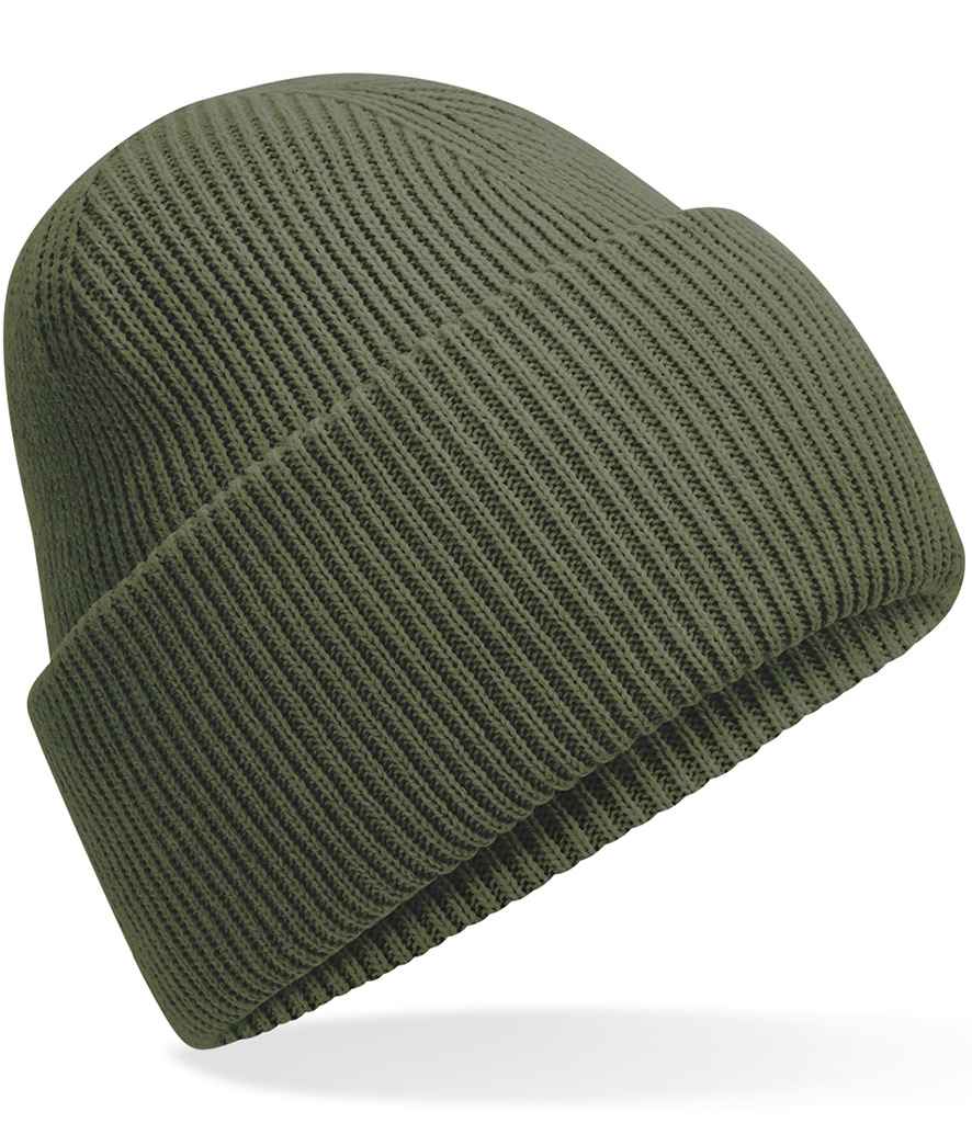 Beechfield Classic Engineered Deep Cuffed Beanie in Olive Green