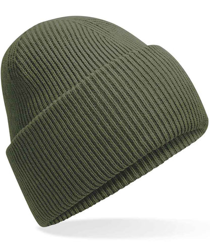 Beechfield Classic Engineered Deep Cuffed Beanie in Olive Green