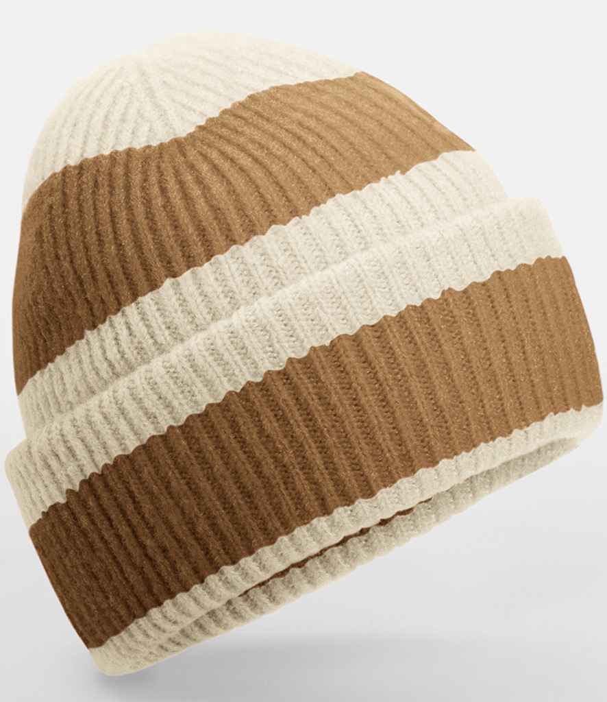 Beechfield Beechfield Colour Block Beanie Vanilla/Biscuit
