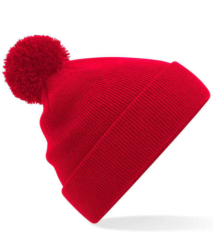 Beechfield Kids Original Pom Pom Beanie in Classic Red