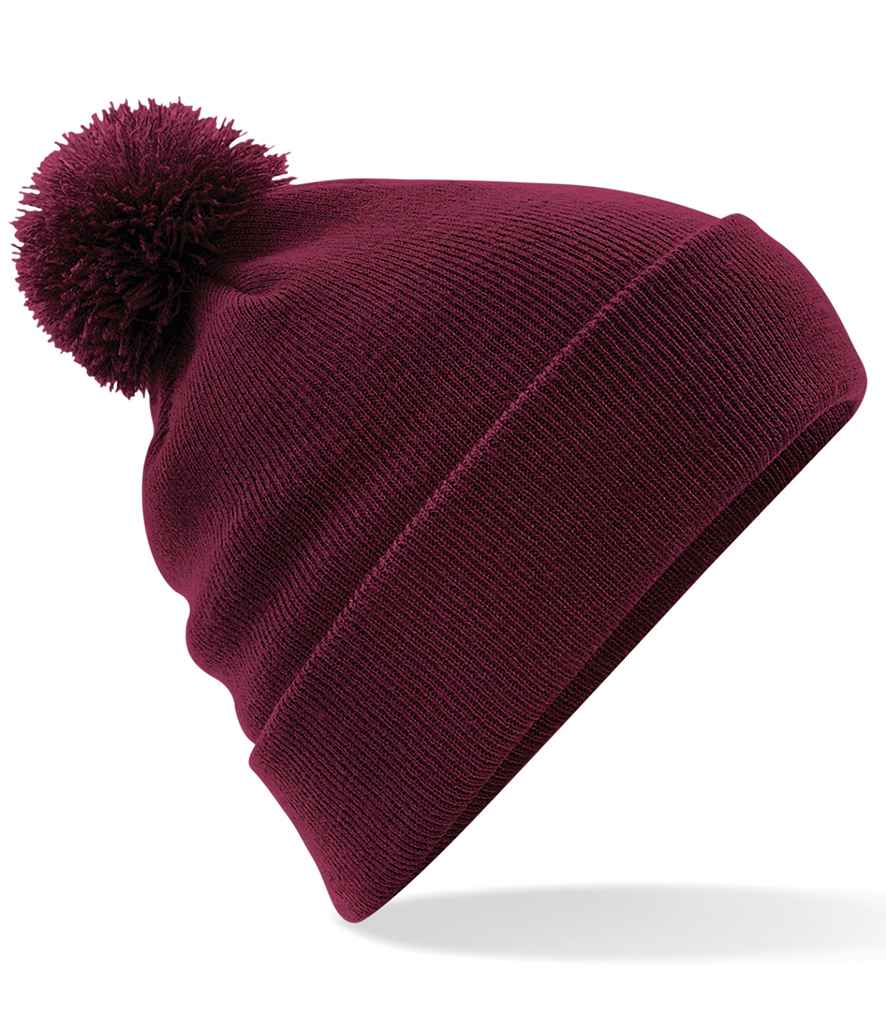 Beechfield Original Pom Pom Beanie in Burgundy