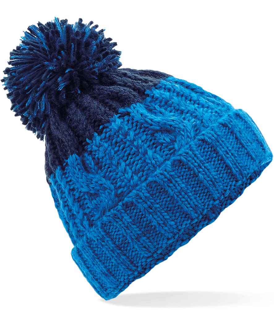 Beechfield Apres Beanie in Azure/Oxford Navy