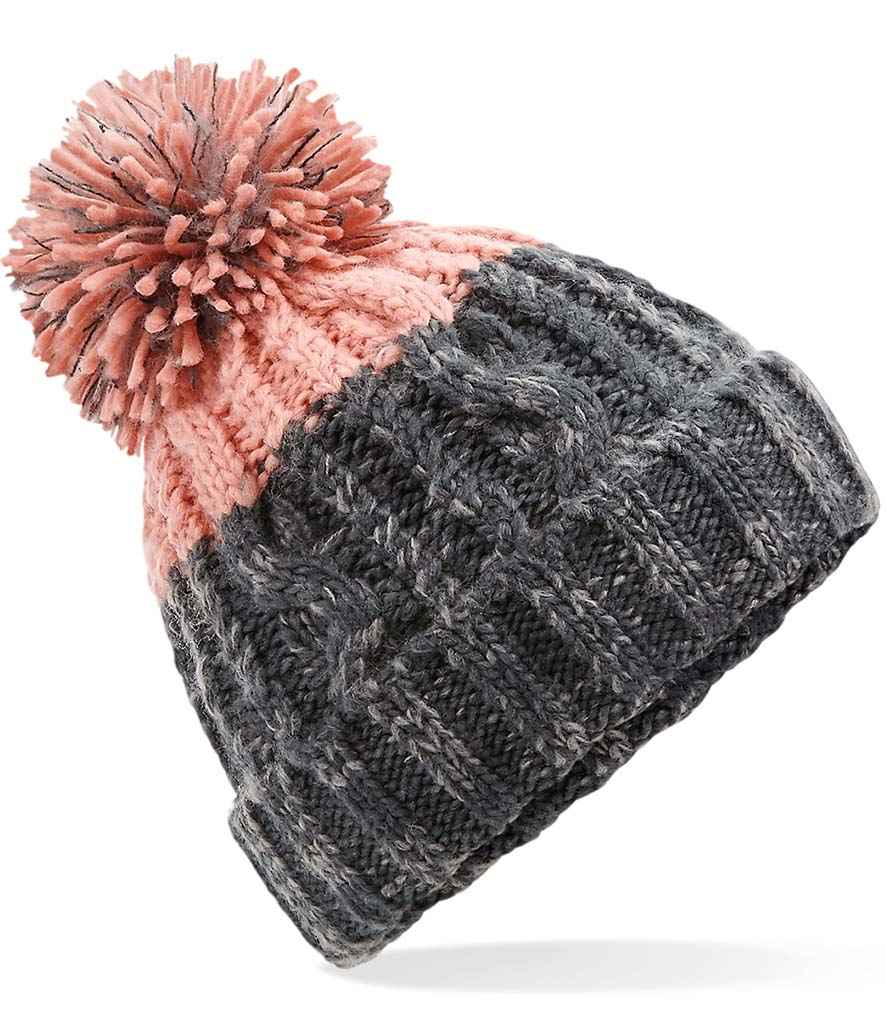 Beechfield Beechfield Apres Beanie Graphite Grey/Blush