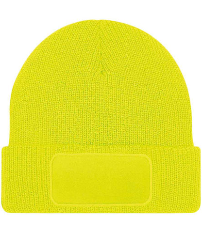 Beechfield Thinsulate™ Patch Beanie in Fluorescent Yellow