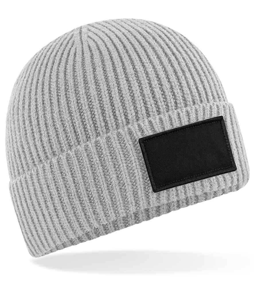 Beechfield Beechfield Fashion Patch Beanie Light Grey/Black