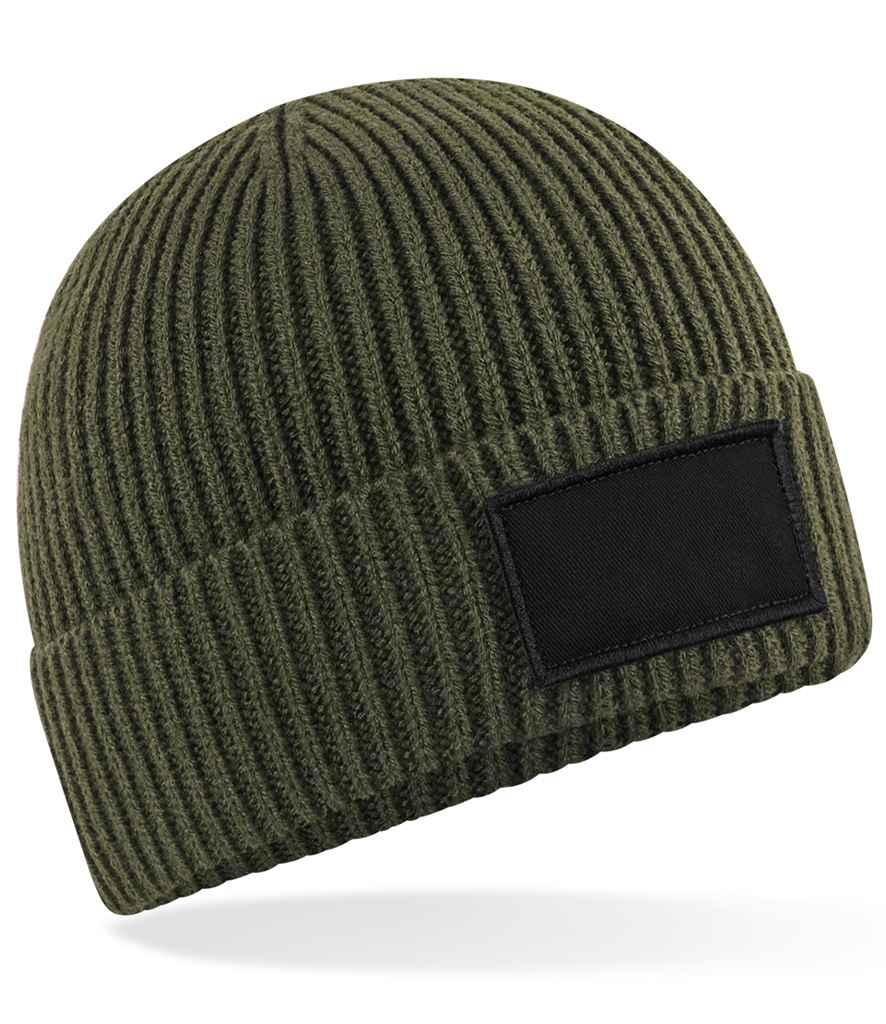 Beechfield Beechfield Fashion Patch Beanie Military Green/Black