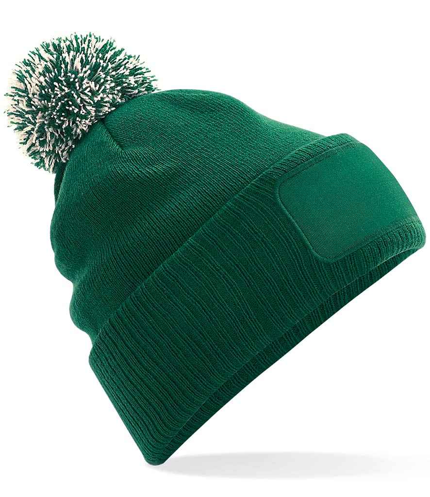 Beechfield Beechfield Snowstar® Printers Beanie Bottle Green/Off White