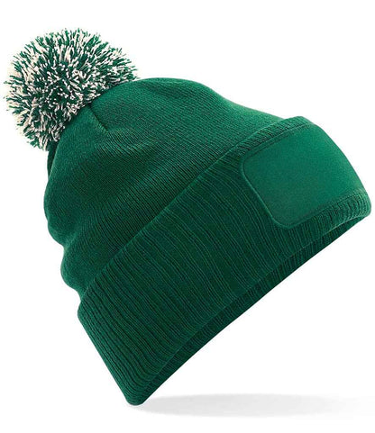 Beechfield Beechfield Snowstar® Printers Beanie Bottle Green/Off White