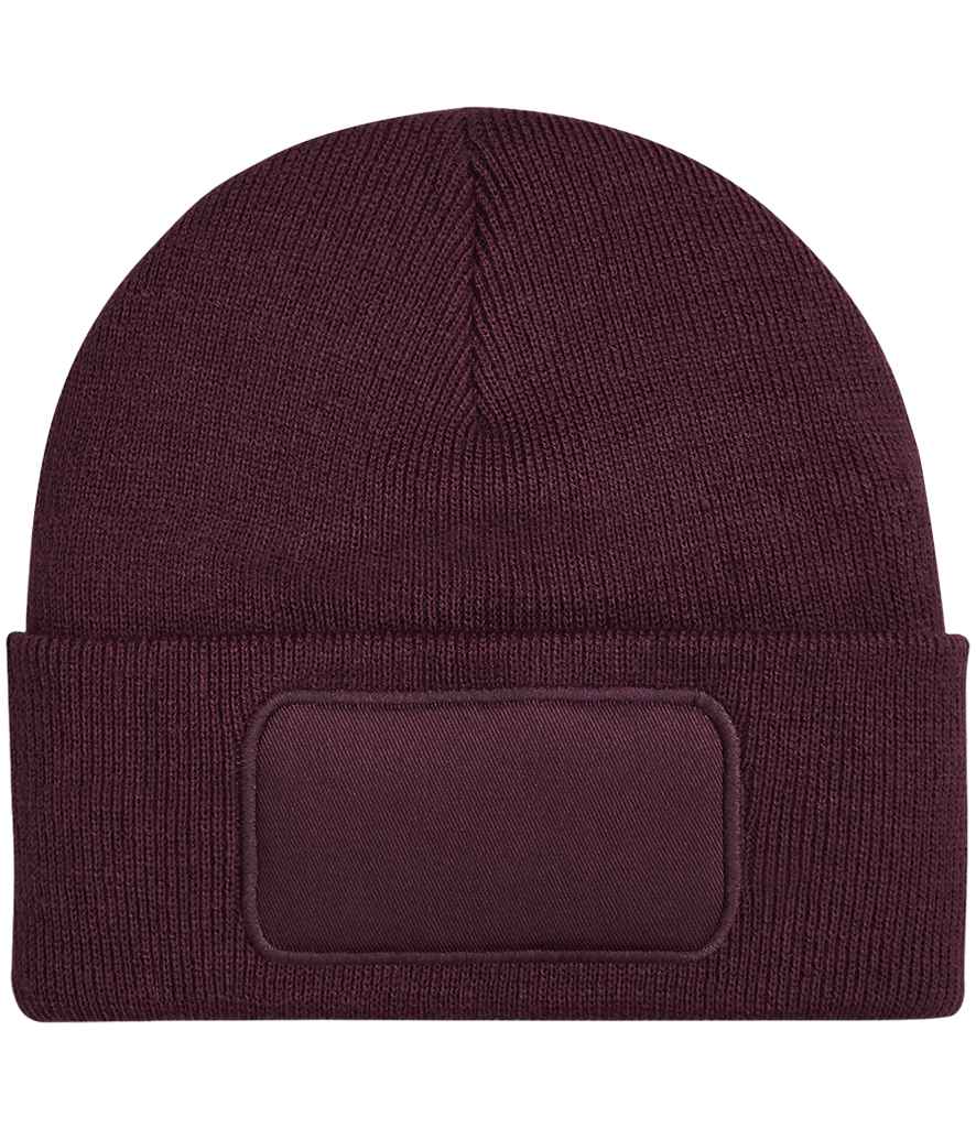 Beechfield Original Patch Beanie in Burgundy