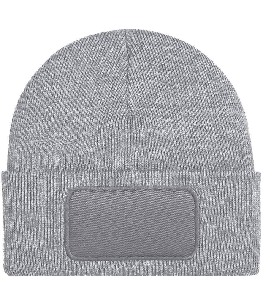 Beechfield Original Patch Beanie in Heather Grey