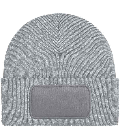 Beechfield Original Patch Beanie in Heather Grey