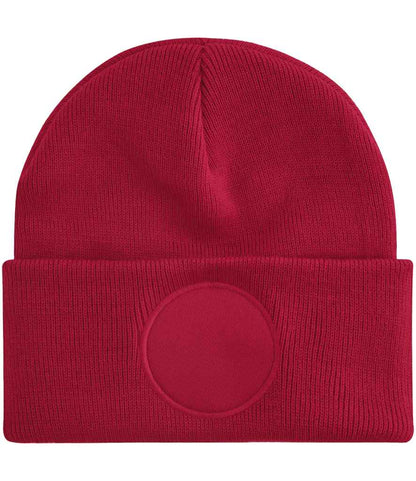 Beechfield Circular Patch Beanie in Classic Red