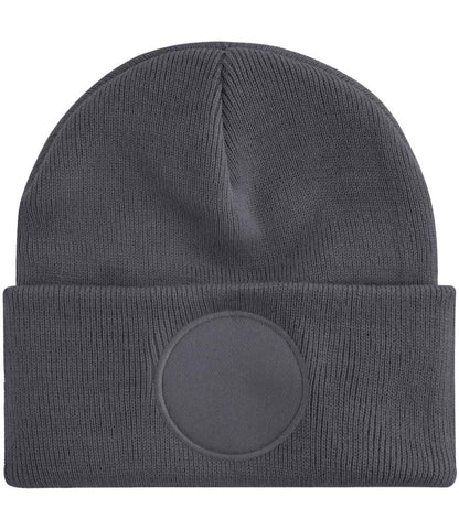 Beechfield Circular Patch Beanie in Graphite Grey