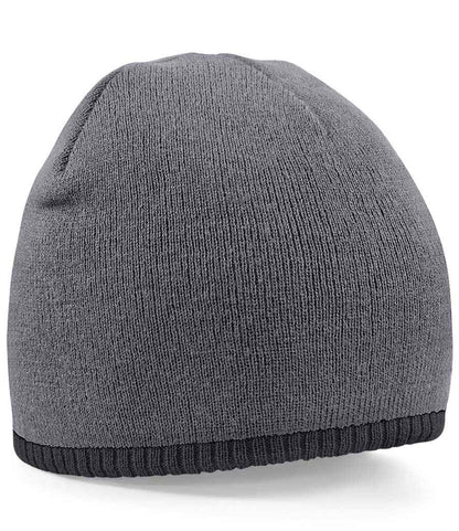 Beechfield Beechfield Two Tone Pull-On Beanie Graphite Grey/Black