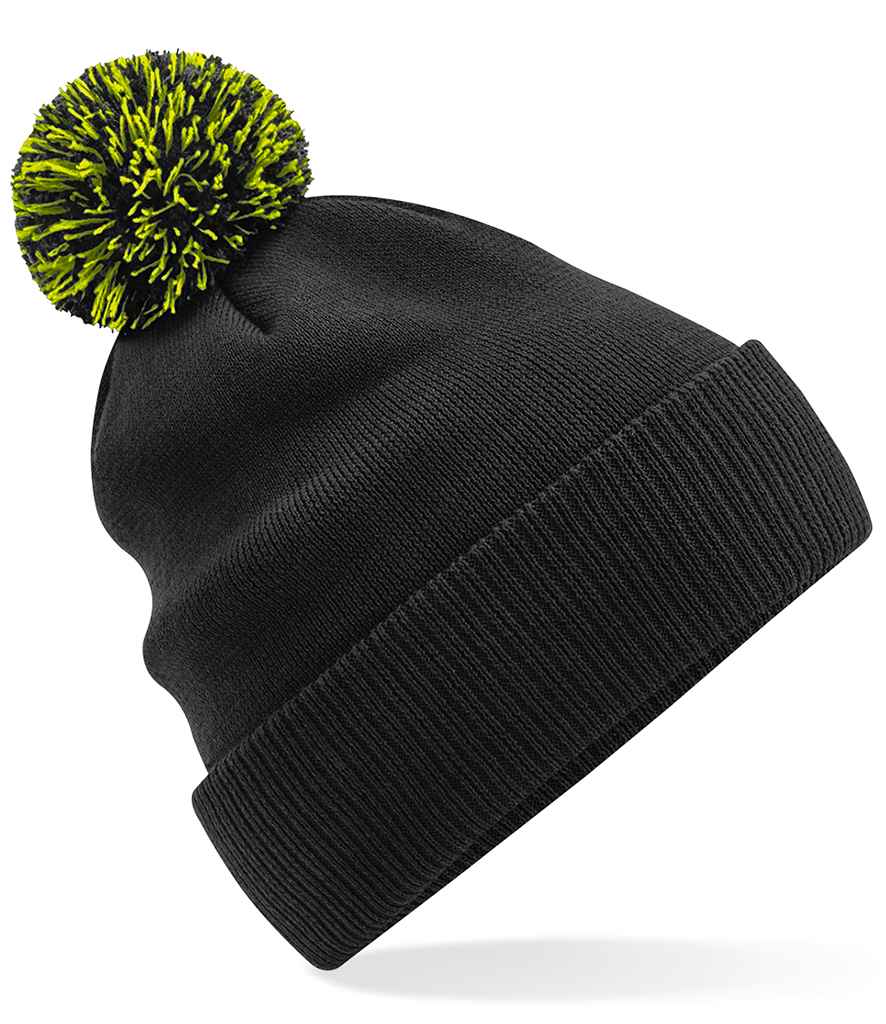 Beechfield Beechfield Snowstar® Beanie Black/Lime Green