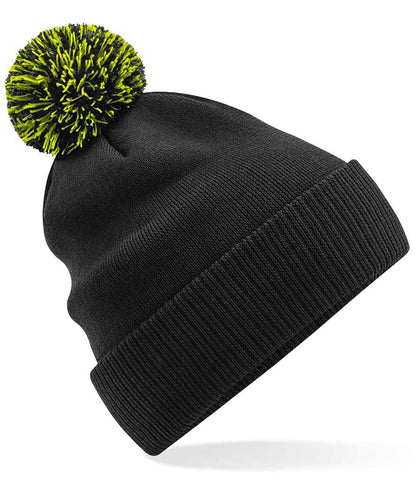 Beechfield Beechfield Snowstar® Beanie Black/Lime Green