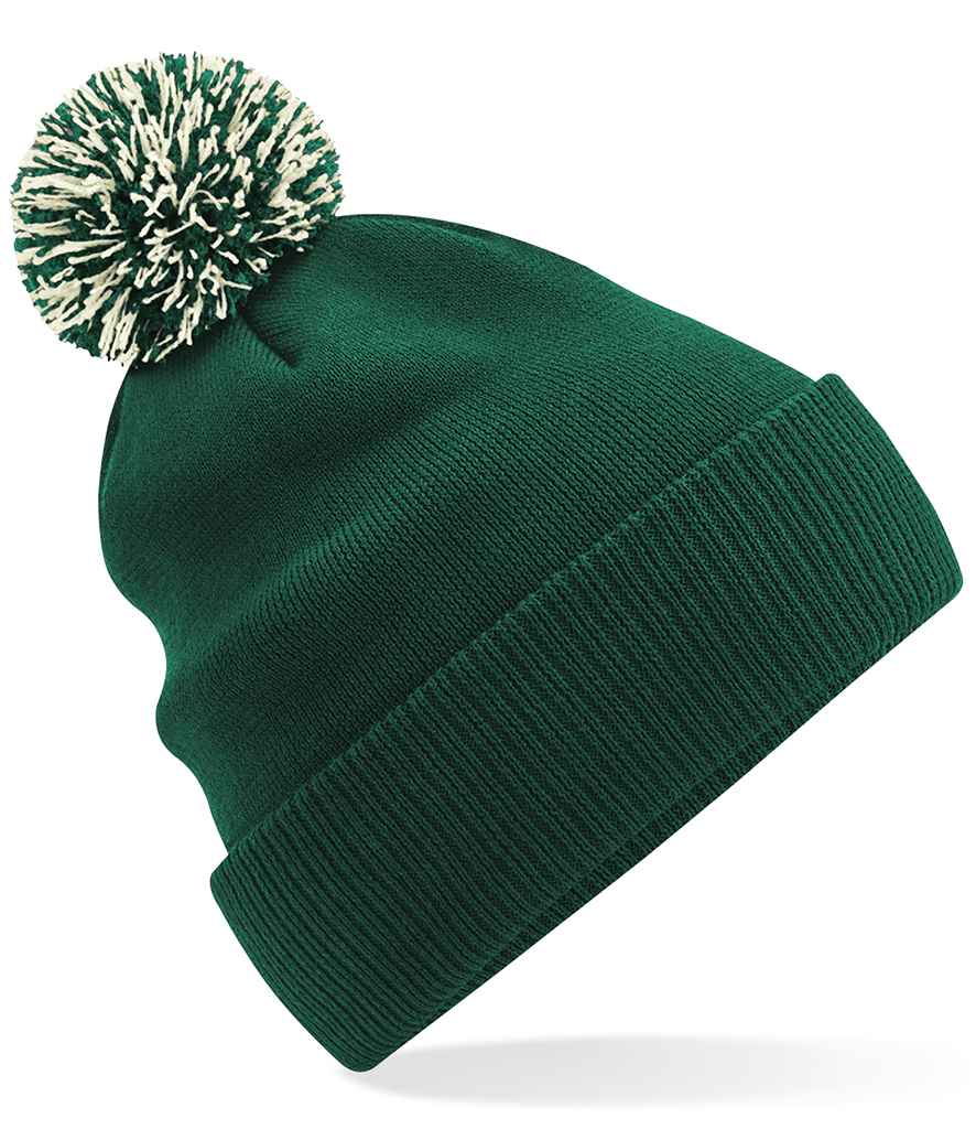 Beechfield Beechfield Snowstar® Beanie Bottle Green/Off White