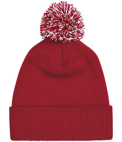 Beechfield Snowstar® Beanie in Classic Red/White
