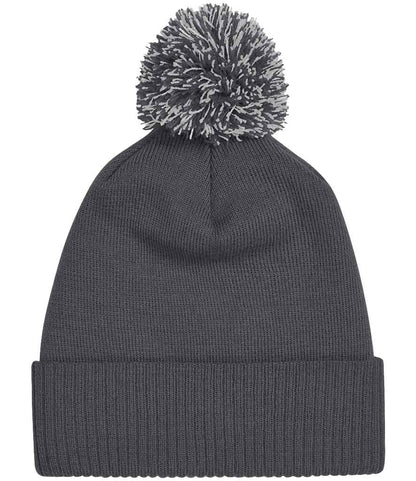 Beechfield Snowstar® Beanie in Graphite Grey/Light Grey