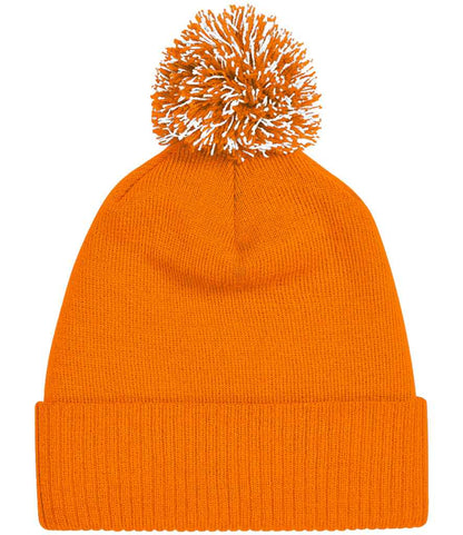 Beechfield Snowstar® Beanie in Orange/White