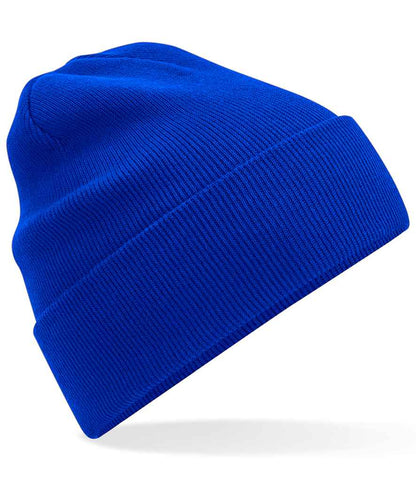 Beechfield Organic Cotton Original Cuffed Beanie in Bright Royal