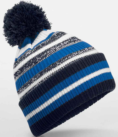 Beechfield Beechfield Multi-Sport Fan Beanie French Navy/Sapphire Blue/White