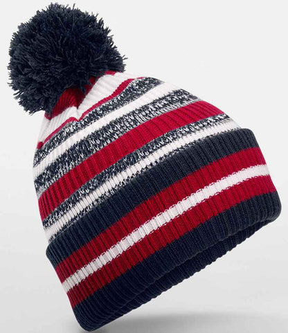 Beechfield Beechfield Multi-Sport Fan Beanie French Navy/Classic Red/White