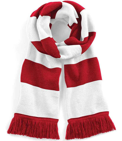 Beechfield Stadium Scarf in Classic Red/White