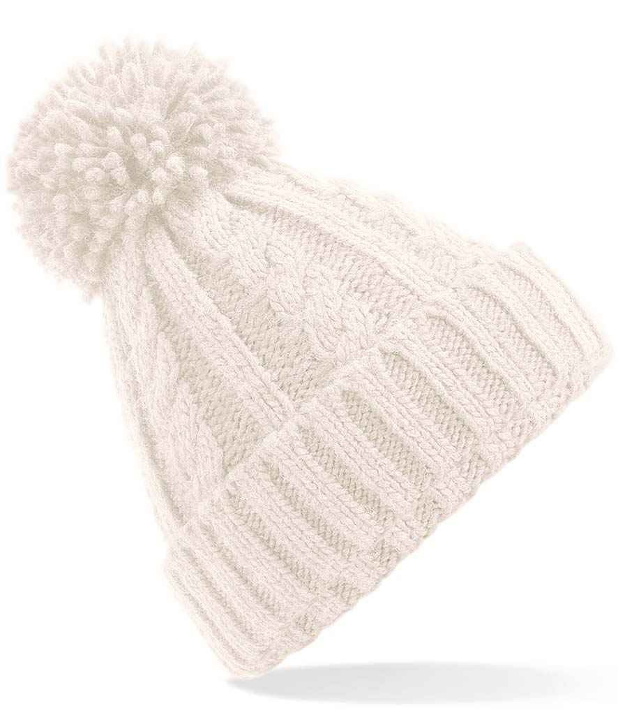 Beechfield Beechfield Cable Knit Melange Beanie Oatmeal