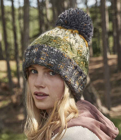 Beechfield Beechfield Corkscrew Pom Pom Beanie Autumn Moss