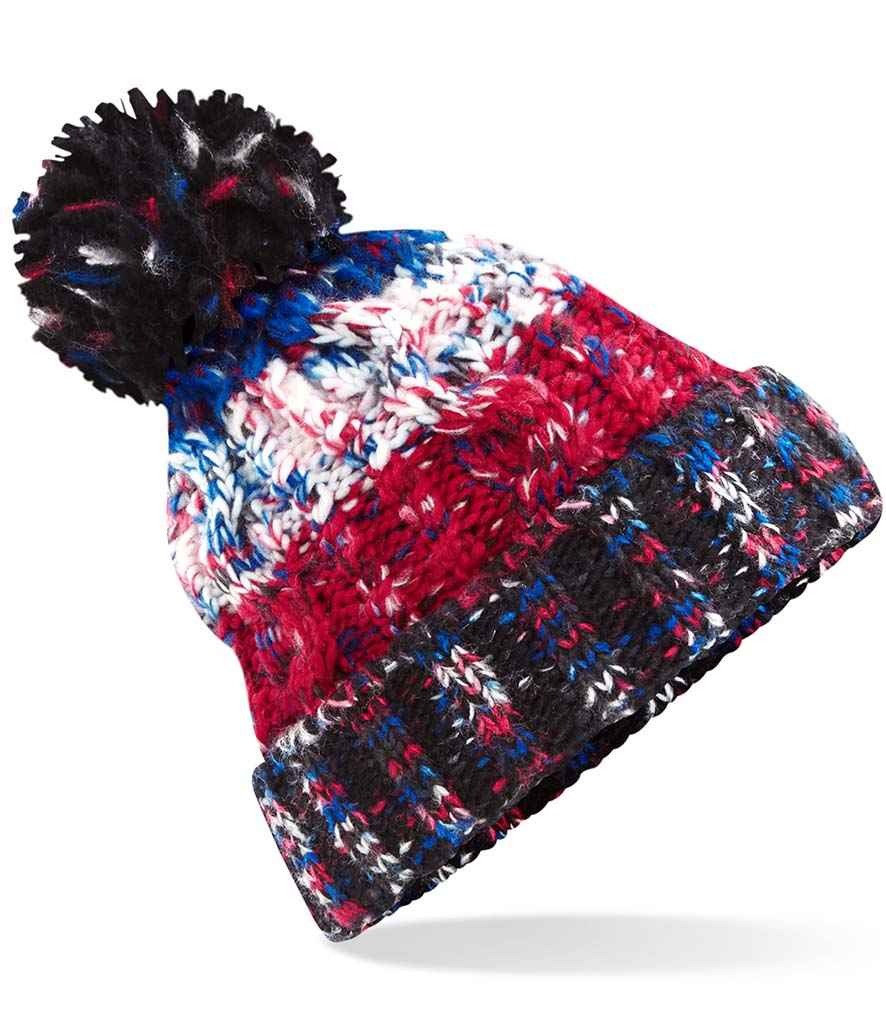 Beechfield Beechfield Corkscrew Pom Pom Beanie Black Jacks