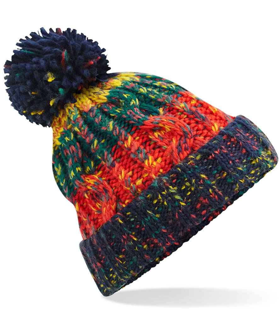 Beechfield Beechfield Corkscrew Pom Pom Beanie Crackling Campfire