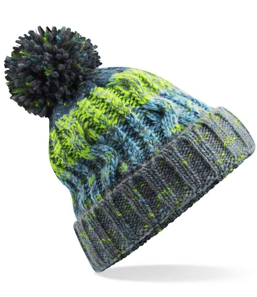 Beechfield Beechfield Corkscrew Pom Pom Beanie Electric Grey