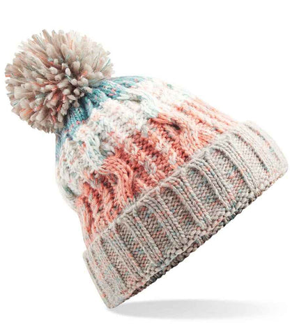 Beechfield Beechfield Corkscrew Pom Pom Beanie Milkshake Mix