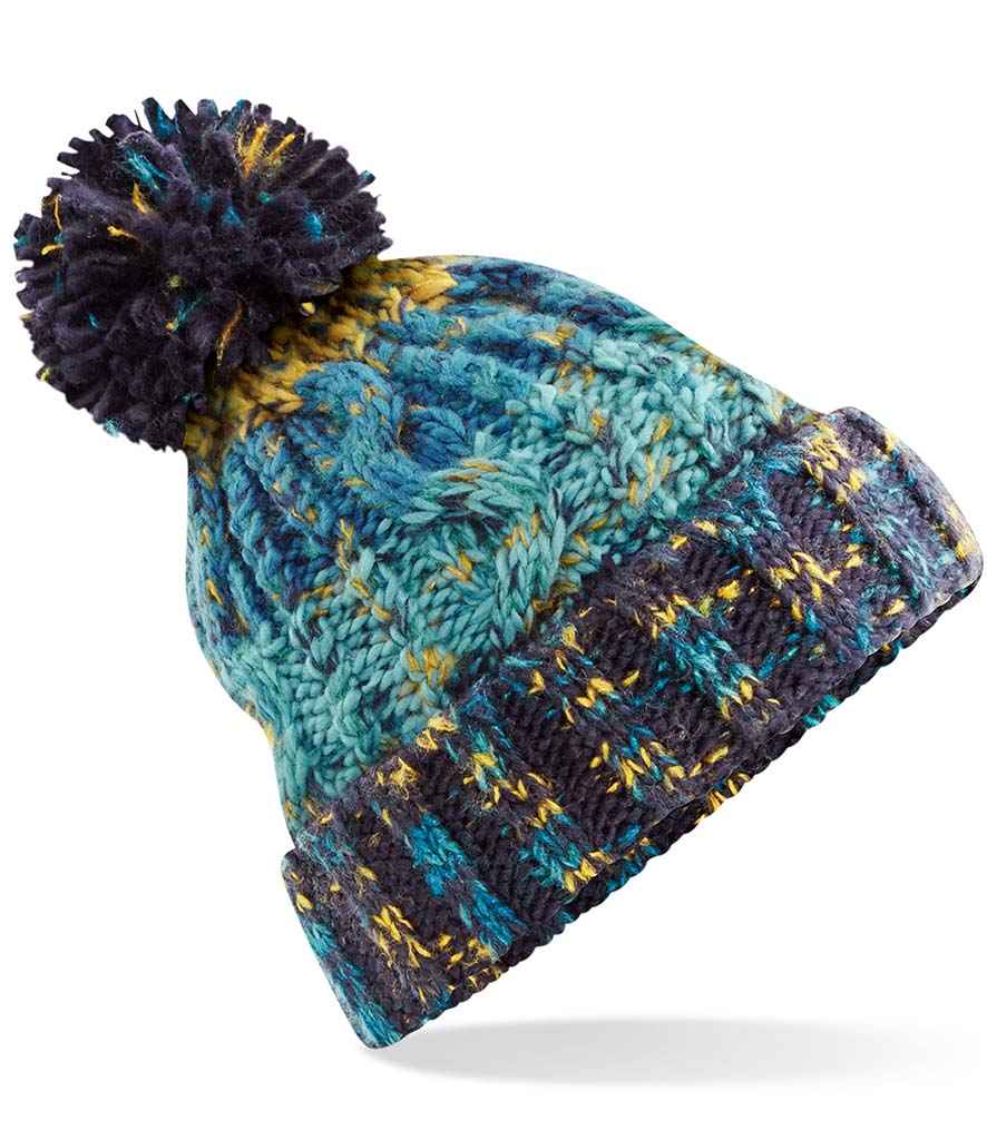 Beechfield Beechfield Corkscrew Pom Pom Beanie Marina Splash