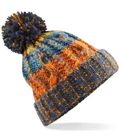 Beechfield Beechfield Corkscrew Pom Pom Beanie Retro Blues